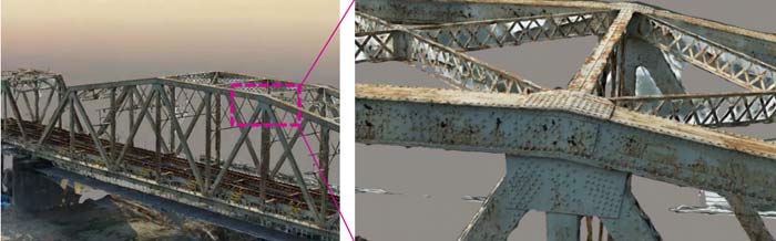 ３Ｄモデリングした鉄道橋