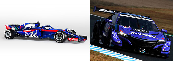 左：STR13。右：RAYBRIG NSX-GT #100