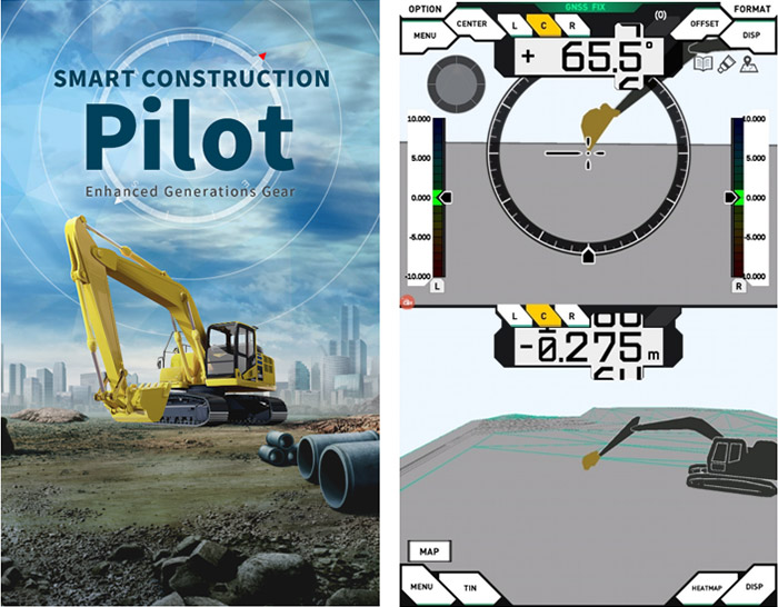 キット用アプリの「SMARTCONSTRUCTION Pilot」