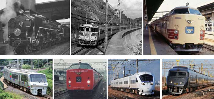 戦前の特急「鷗」から引き継がれた特急「かもめ」は、各時代を代表する特急列車のひとつとなり、現在も活躍している。