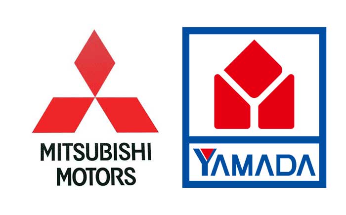 三菱自動車＋ヤマダデンキ・ロゴ